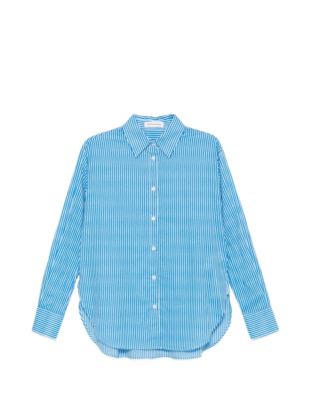 The Frankie Shop Peri striped button-up shirt - Blau