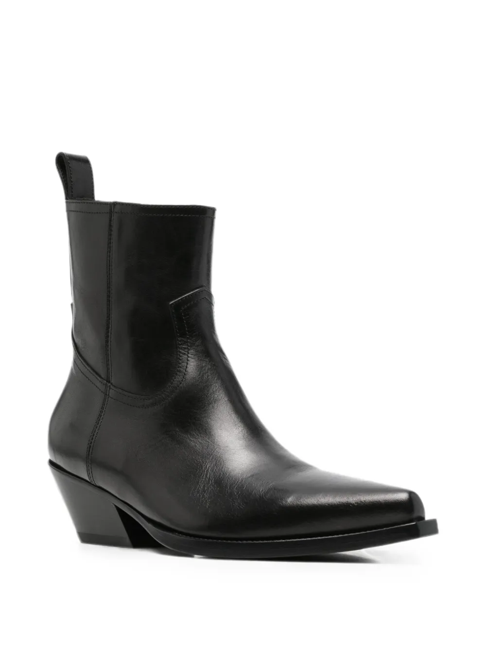 Ann Demeulemeester Enkellaarzen met puntige neus Zwart