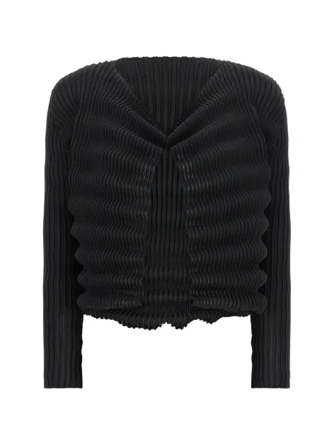 Issey Miyake Spring Pleats wave-pattern cardigan