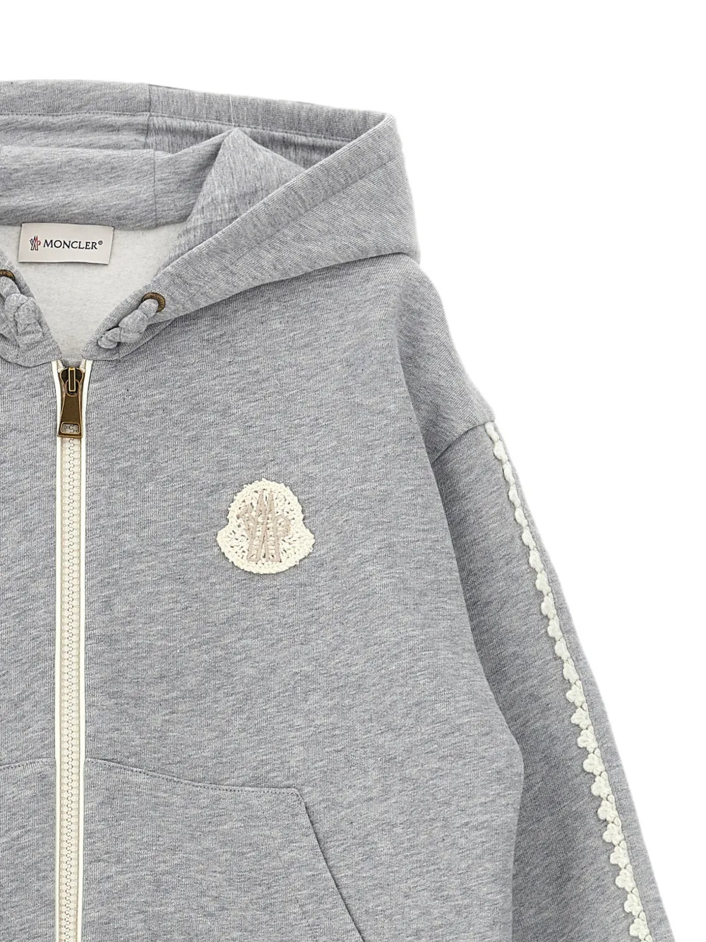 Moncler Enfant Hoodie met rits Grijs
