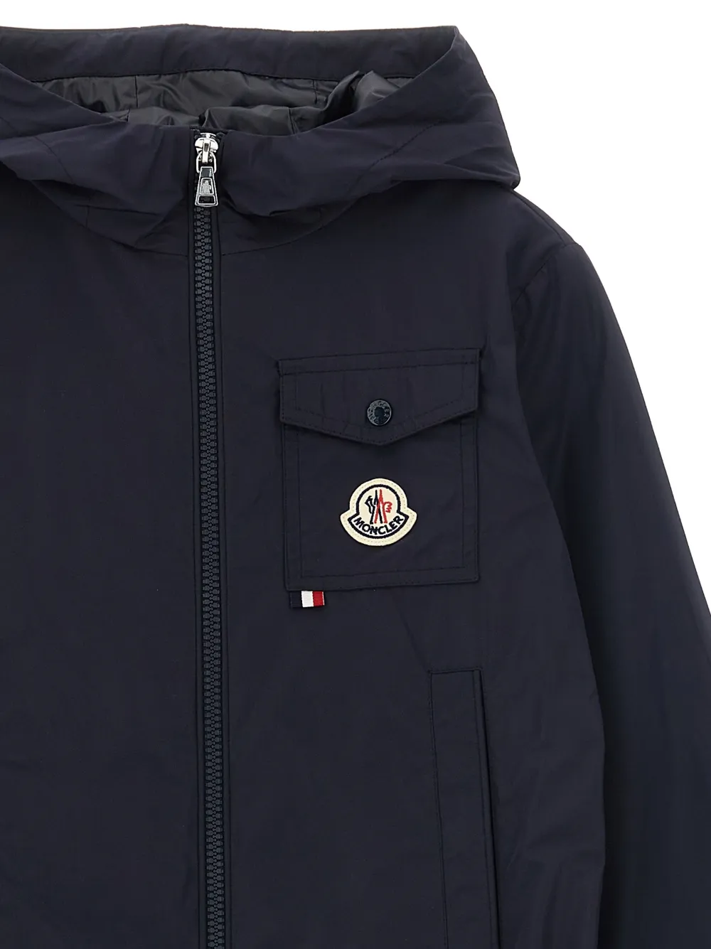 Moncler Enfant Xavian hooded jacket Blauw