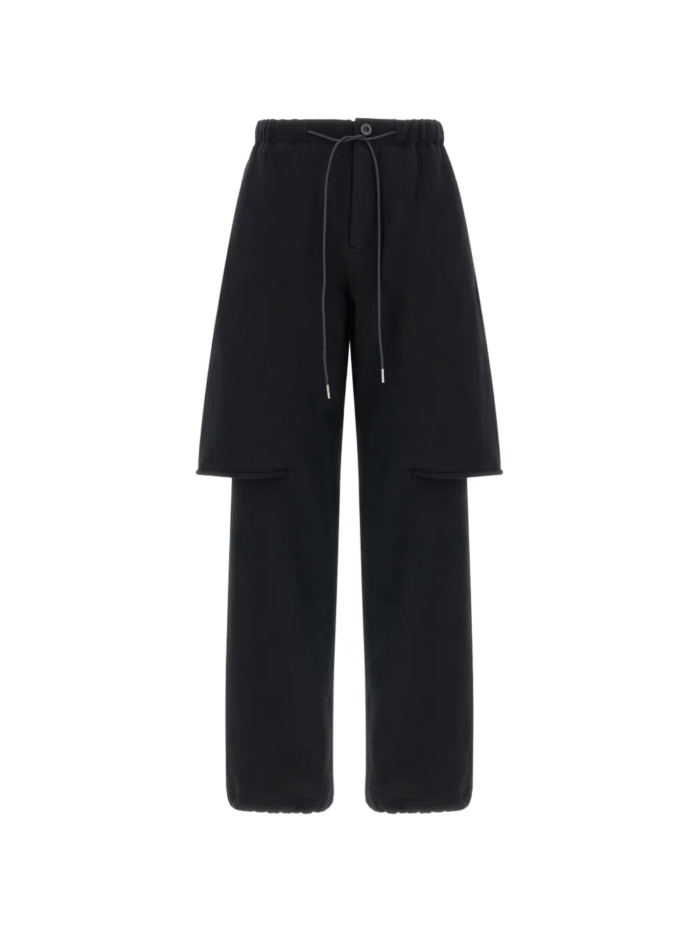 sacai trompe l'oeil layered-design trousers - Nero