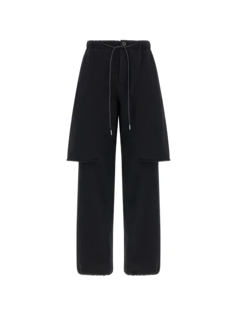 sacai pantalon à design superposé et motif en trompe l'œil