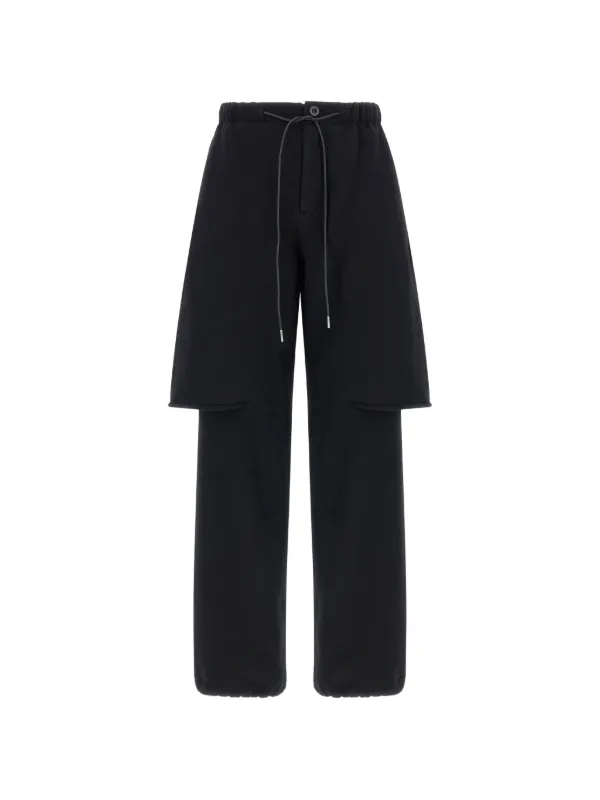 Sacai Trompe L'oeil Layered-design Trousers in Black