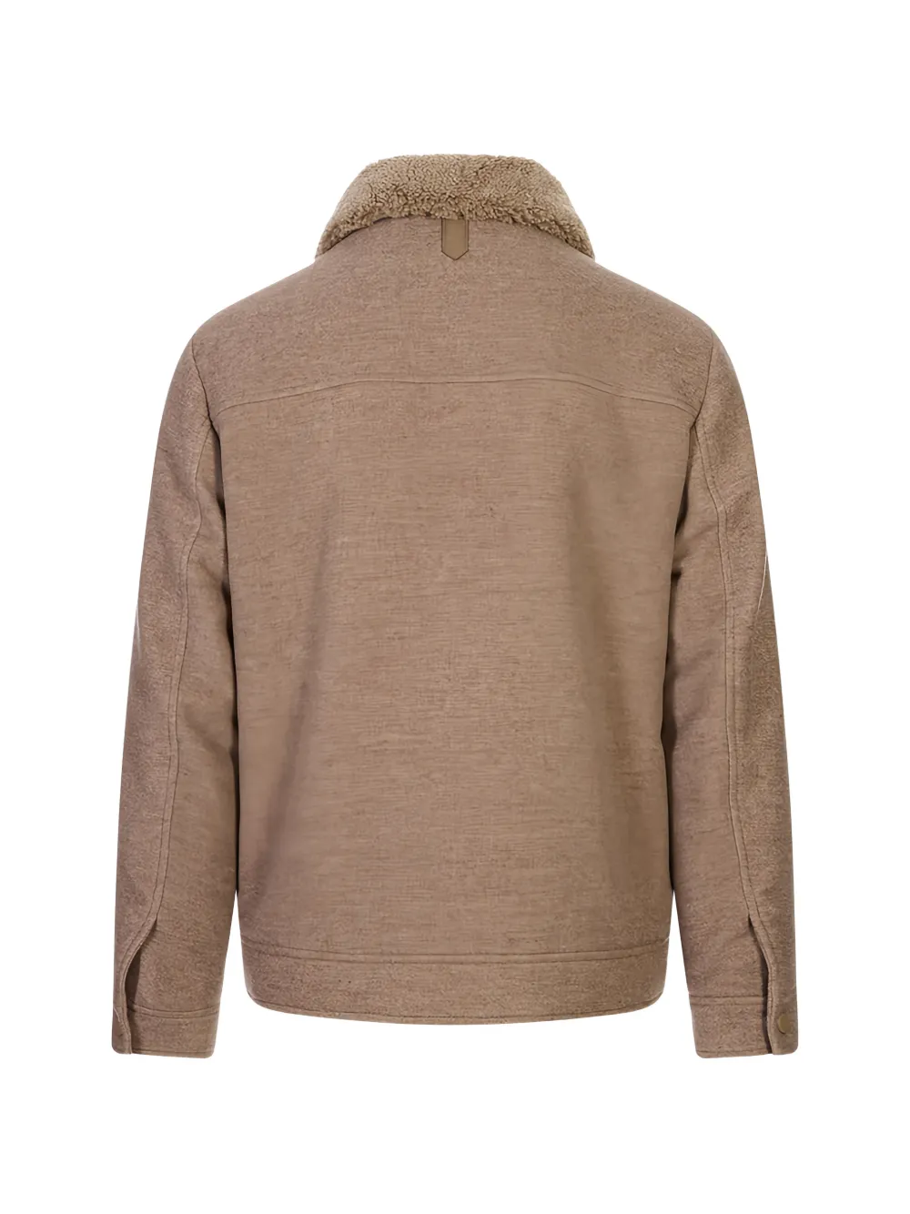 Canali Jack met lammy kraag Bruin