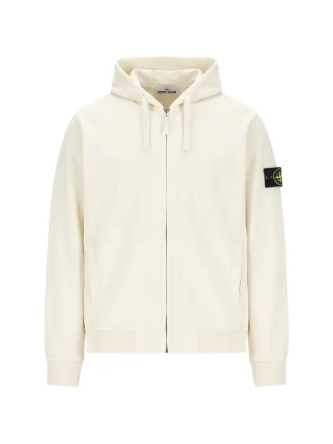 Stone Island Compass-patch zip-up hoodie