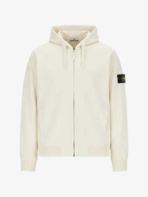 Stone Island Compass-patch zip-up hoodie