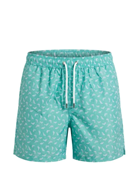 Fedeli Madeira dolphin-print swim shorts