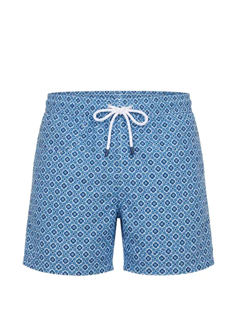 Fedeli geometric-print drawstring swim shorts