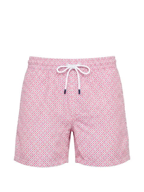 Fedeli geometric-print drawstring swim shorts