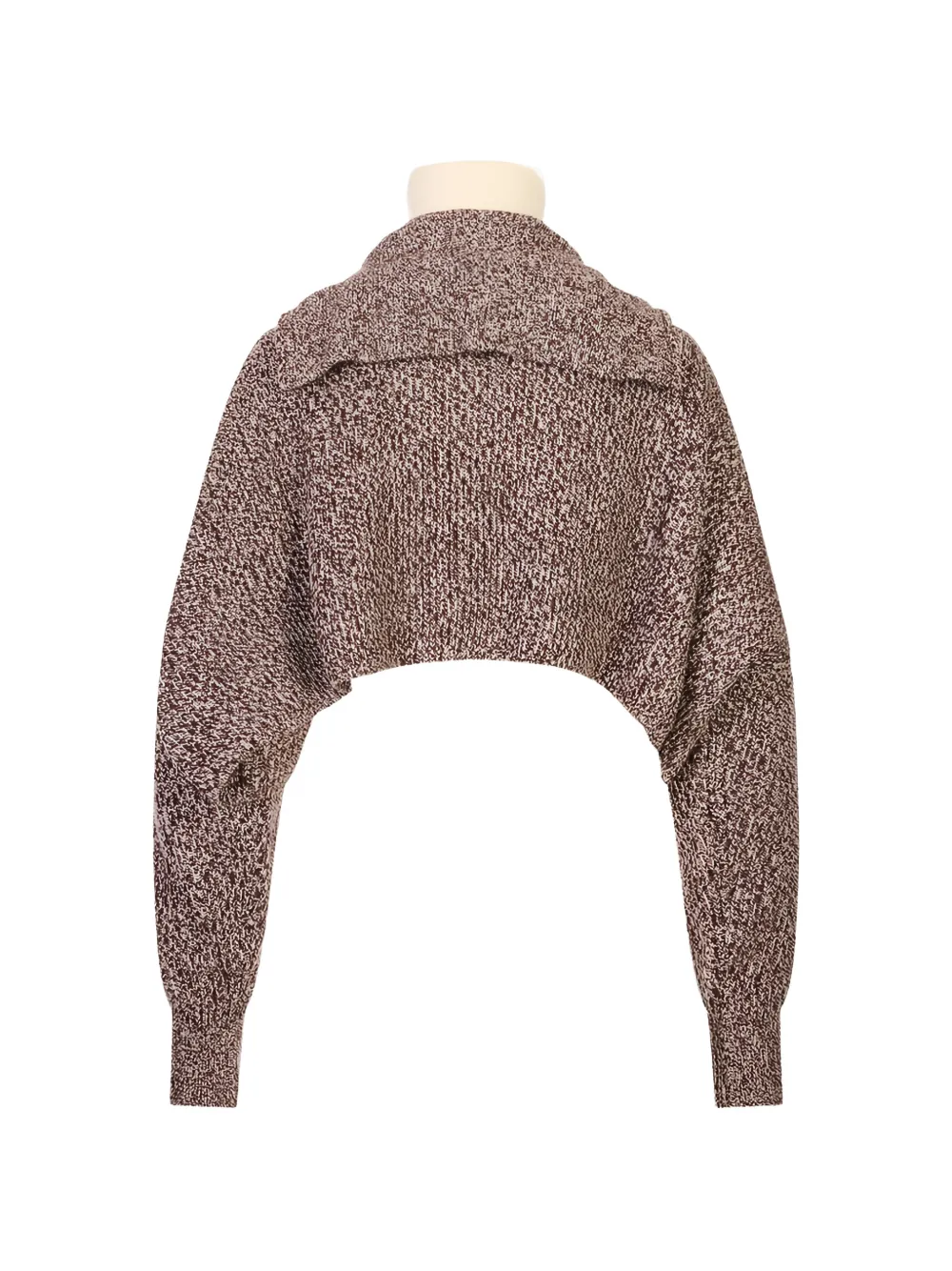 Sportmax Cropped trui met gelaagd effekt Bruin