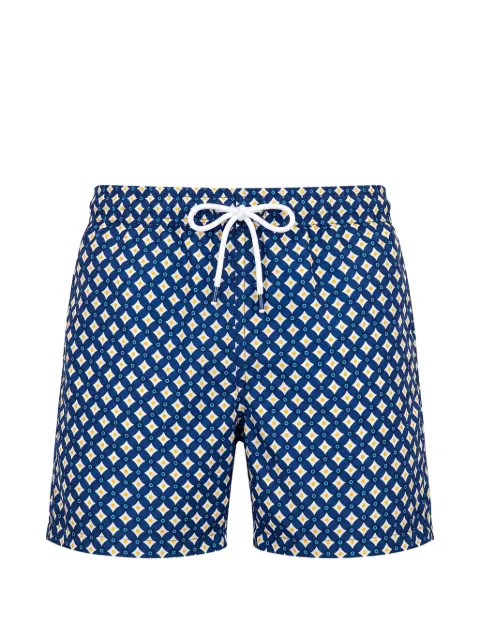 Fedeli shorts de playa con cordones y estampado geométrico