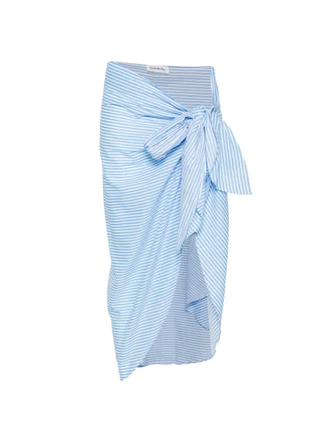 The Frankie Shop Thira striped wrap-style skirt