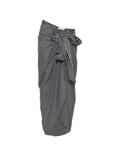 The Frankie Shop falda larga con diseño cruzado y motivo de rayas