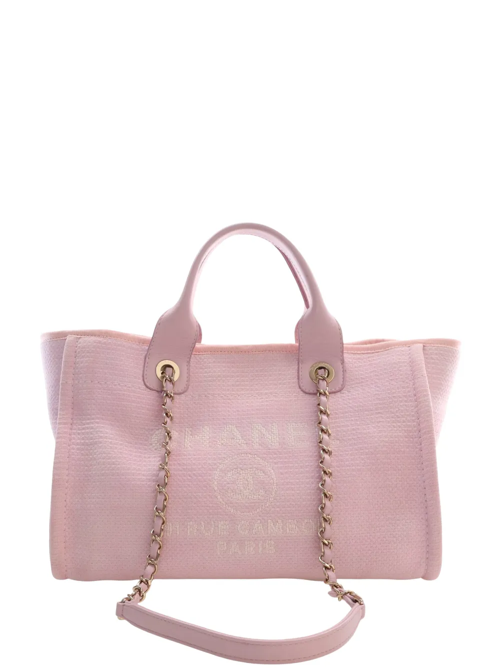 CHANEL Pre-Owned 2021-2026 Small Canvas Deauville Tote satchel - Rosa