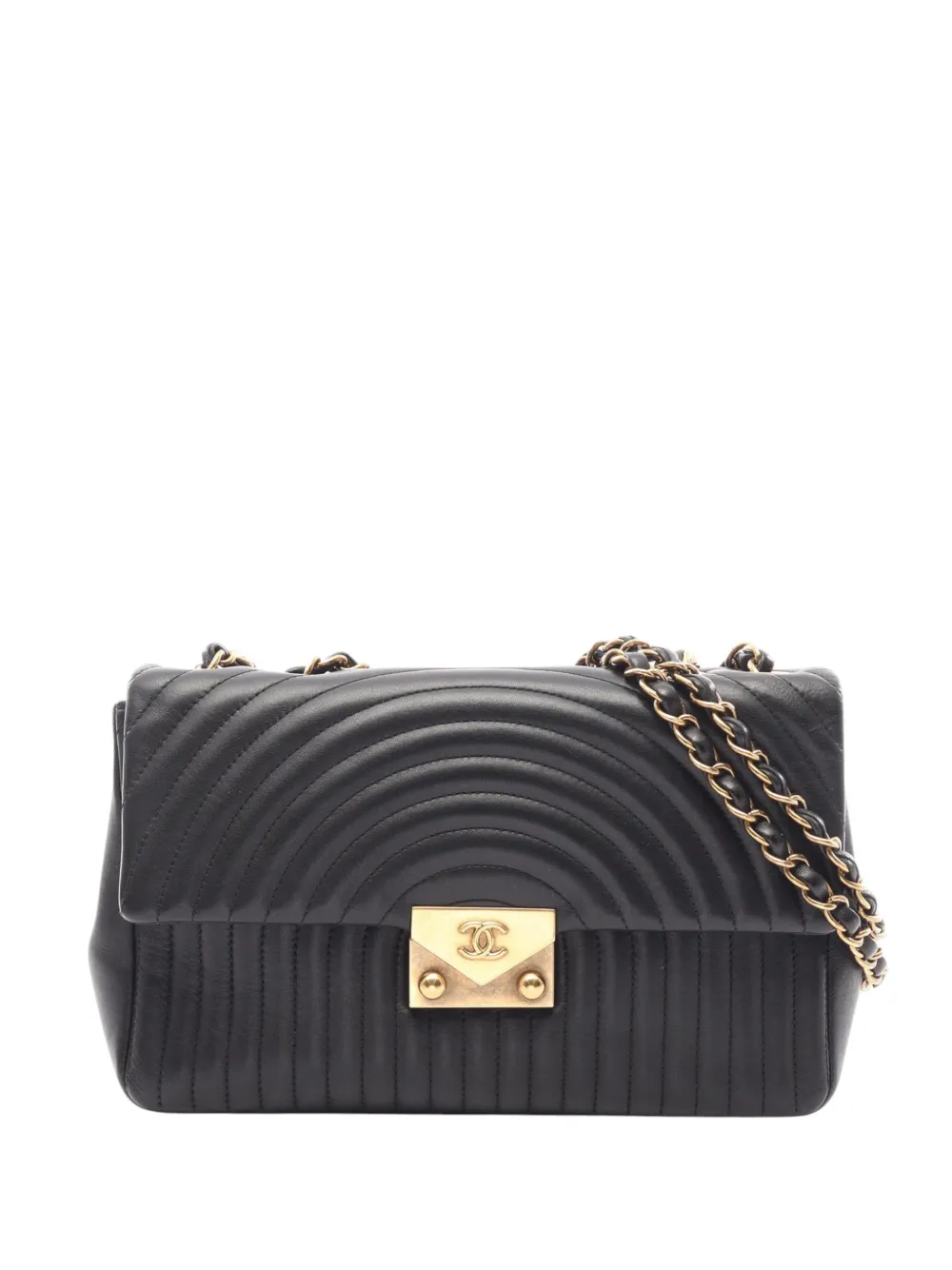 CHANEL Pre-Owned 2016-2017 Quilted Lambskin Pagoda Flap shoulder bag - Nero