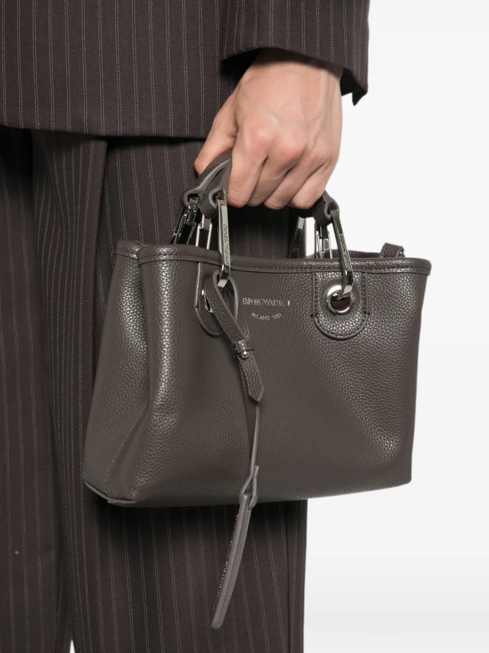 Emporio Armani MyEA mini-shopper met textuur Grijs