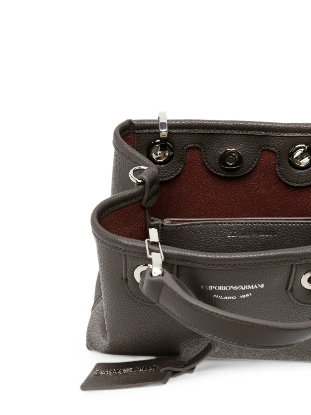 Emporio Armani MyEA mini-shopper met textuur Grijs
