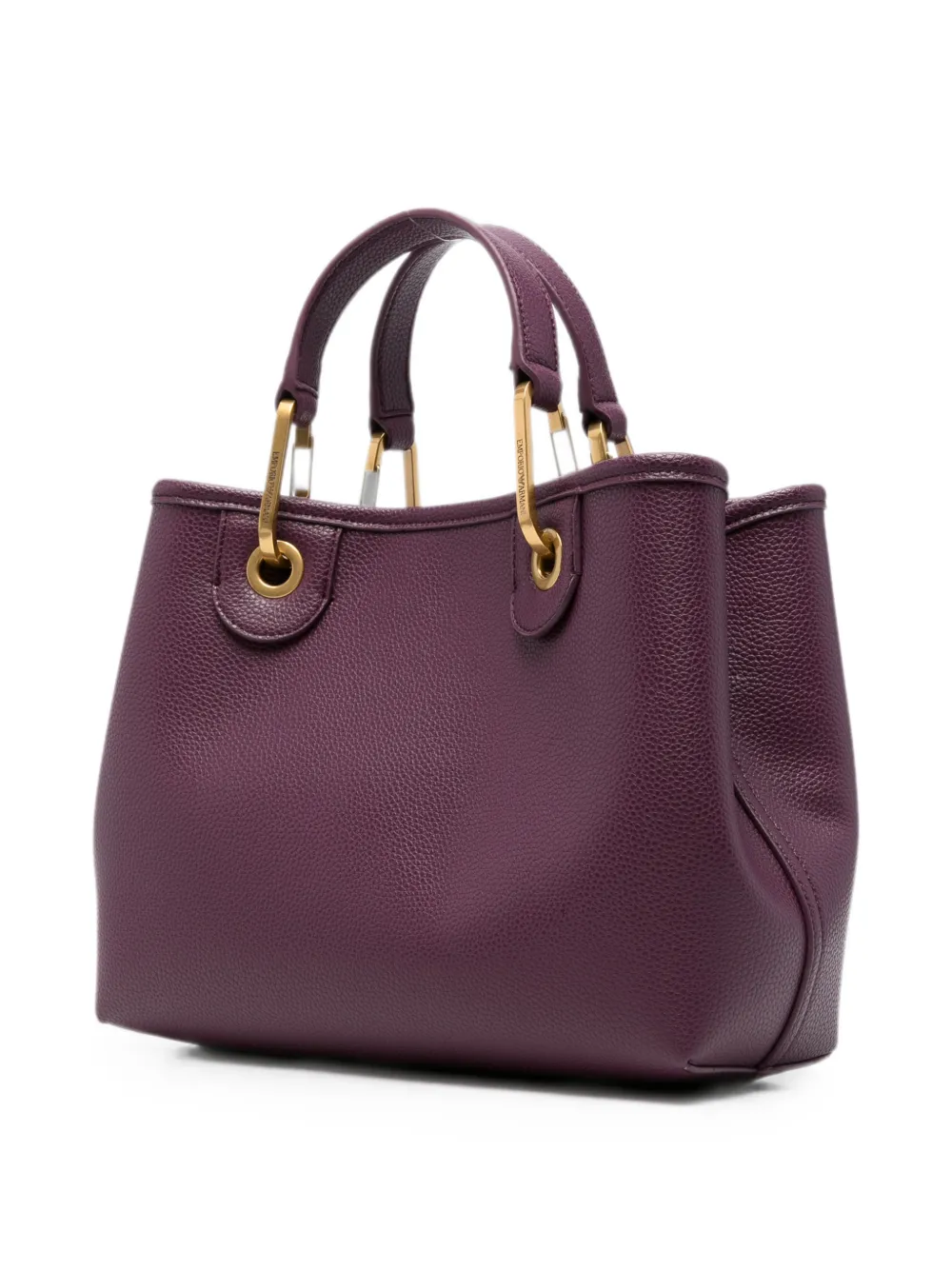 Emporio Armani MyEA shopper met logo-print en textuur Paars