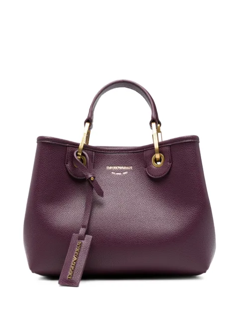 Emporio Armani MyEA logo-print pebbled tote bag