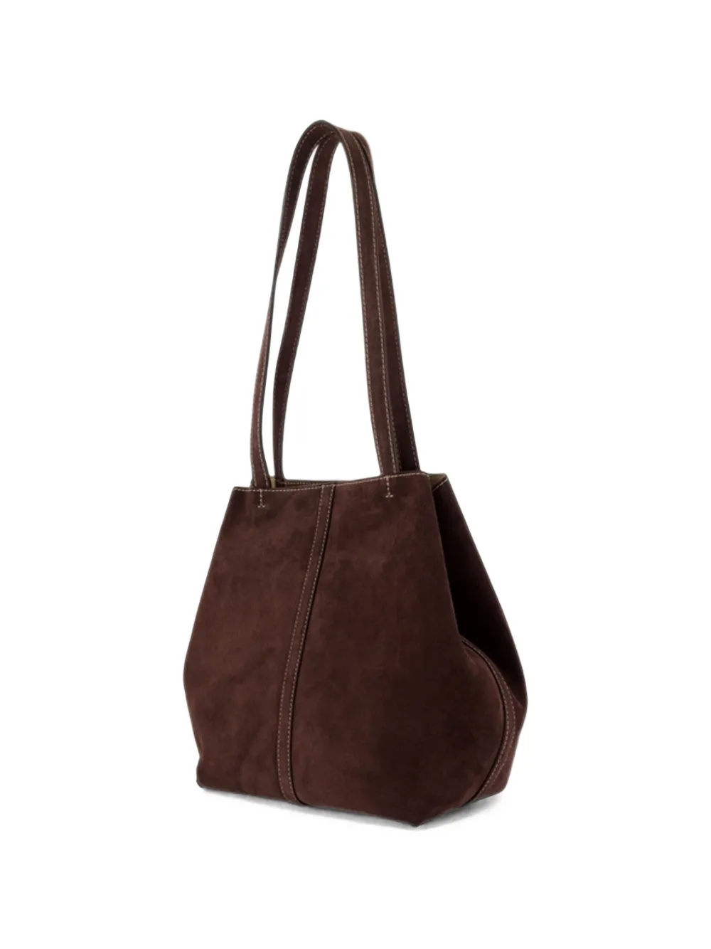 Vanessa Bruno small suede-finish tote bag Bruin