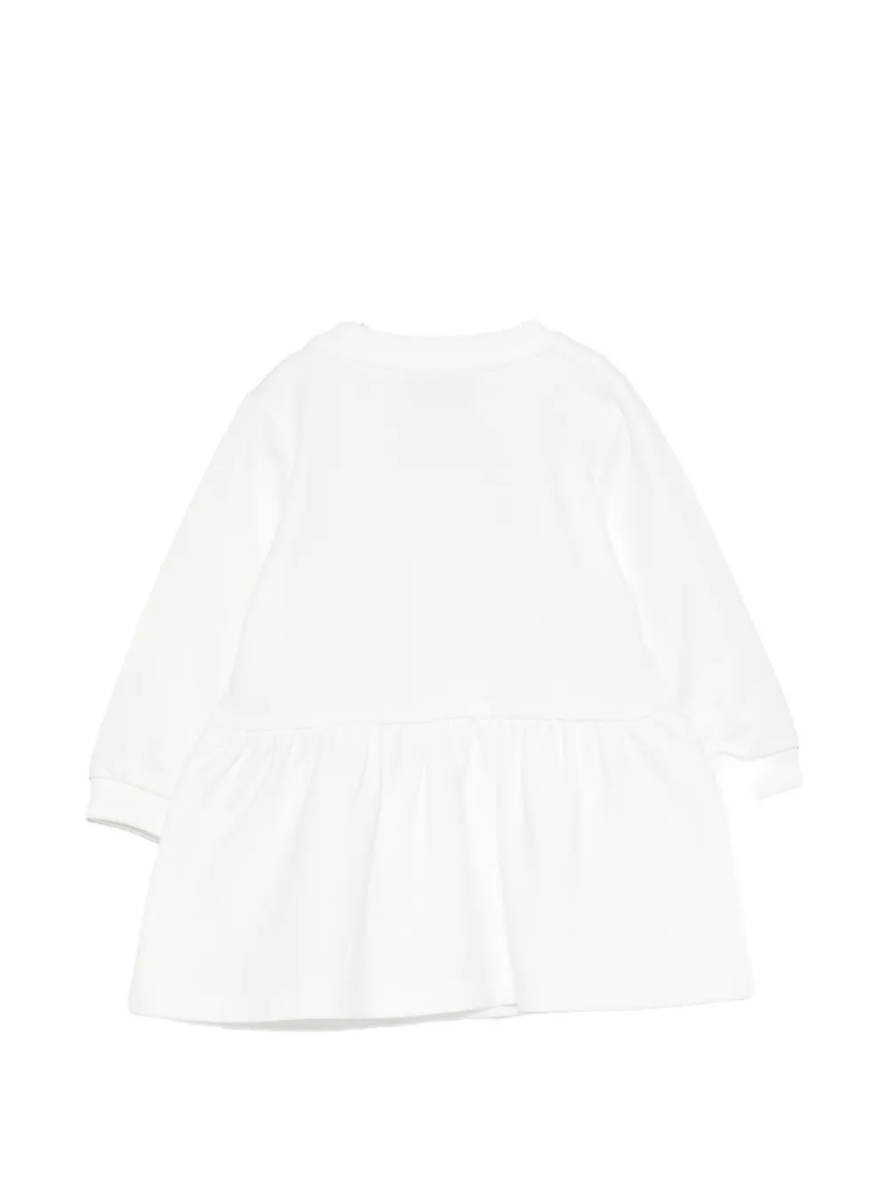 Moschino Kids Jurk met ruches Wit