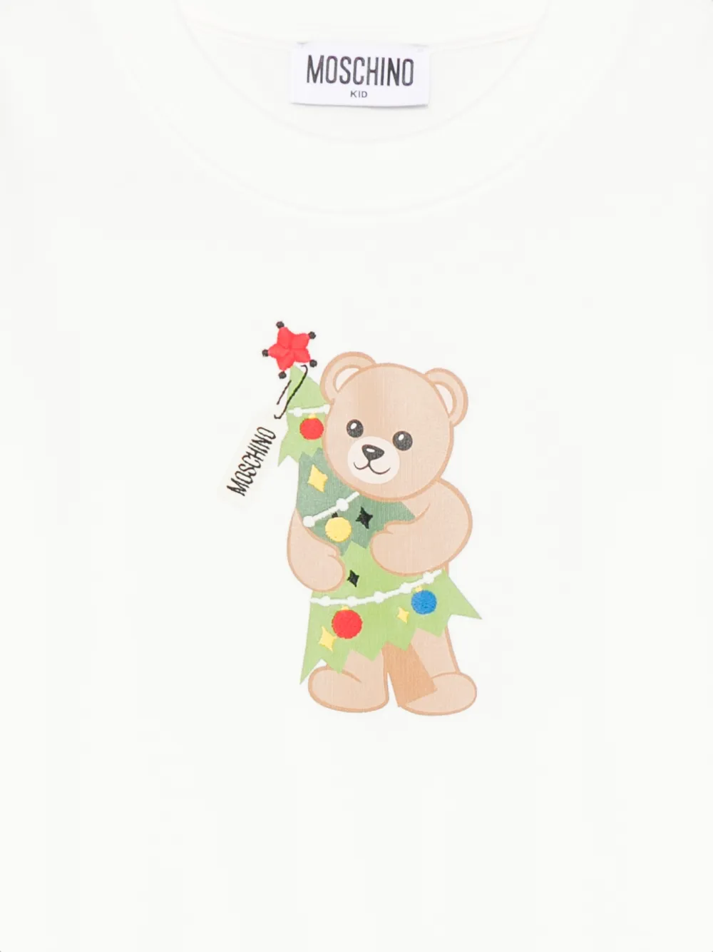 Moschino Kids Teddy Bear long-sleeve sweater Wit