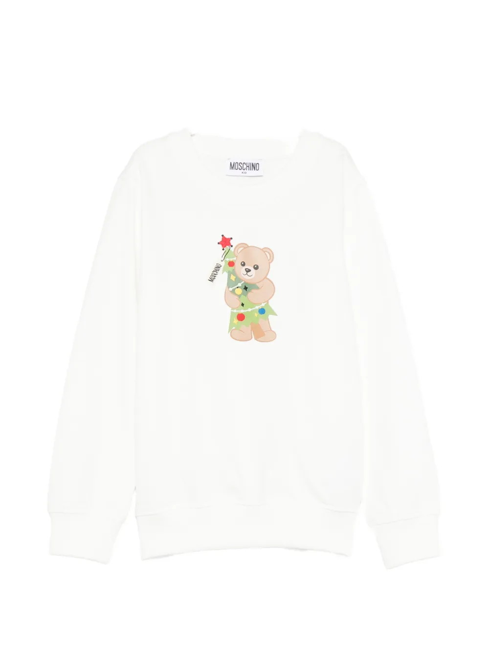 Moschino Kids Teddy Bear long-sleeve sweater - Bianco