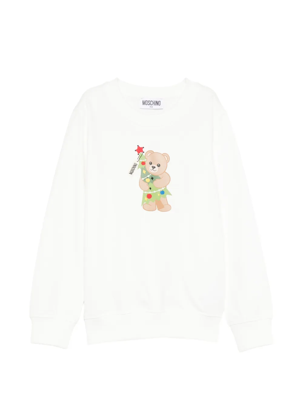 Moschino Kids Teddy Bear long-sleeve sweater - Bianco