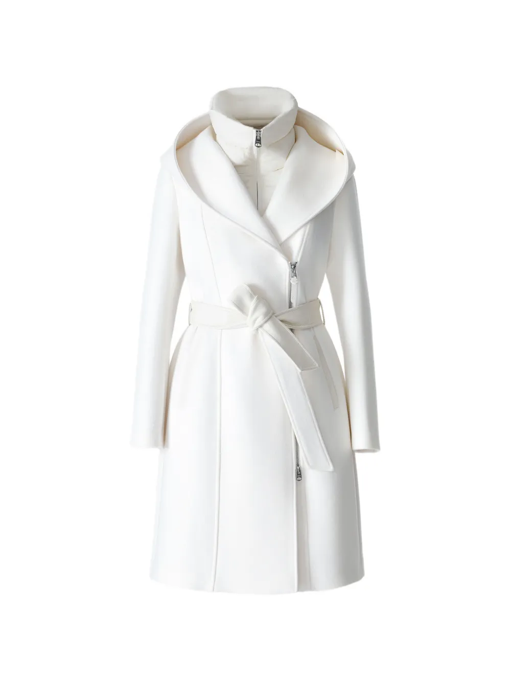 Mackage SHIA-SLB belted hooded coat - Bianco