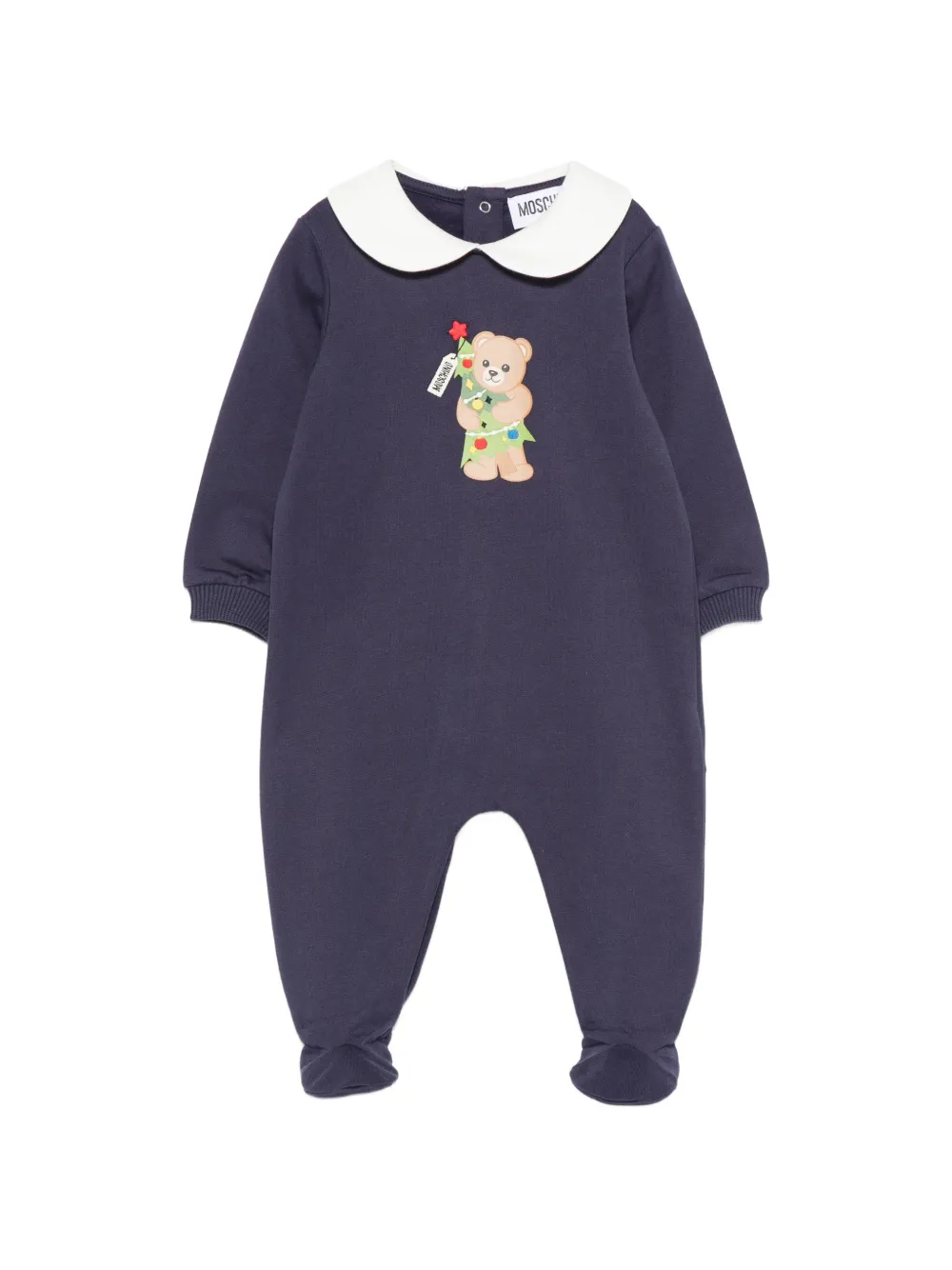 Moschino Kids Teddy Bear long-sleeve pajama - Blu