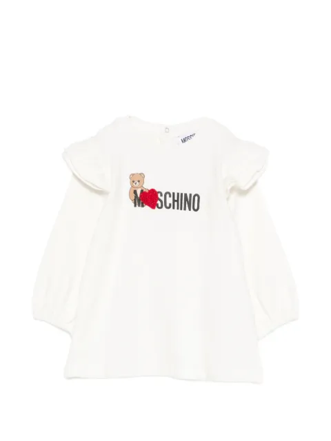 Moschino Kids Vestido Teddy Bear com babados