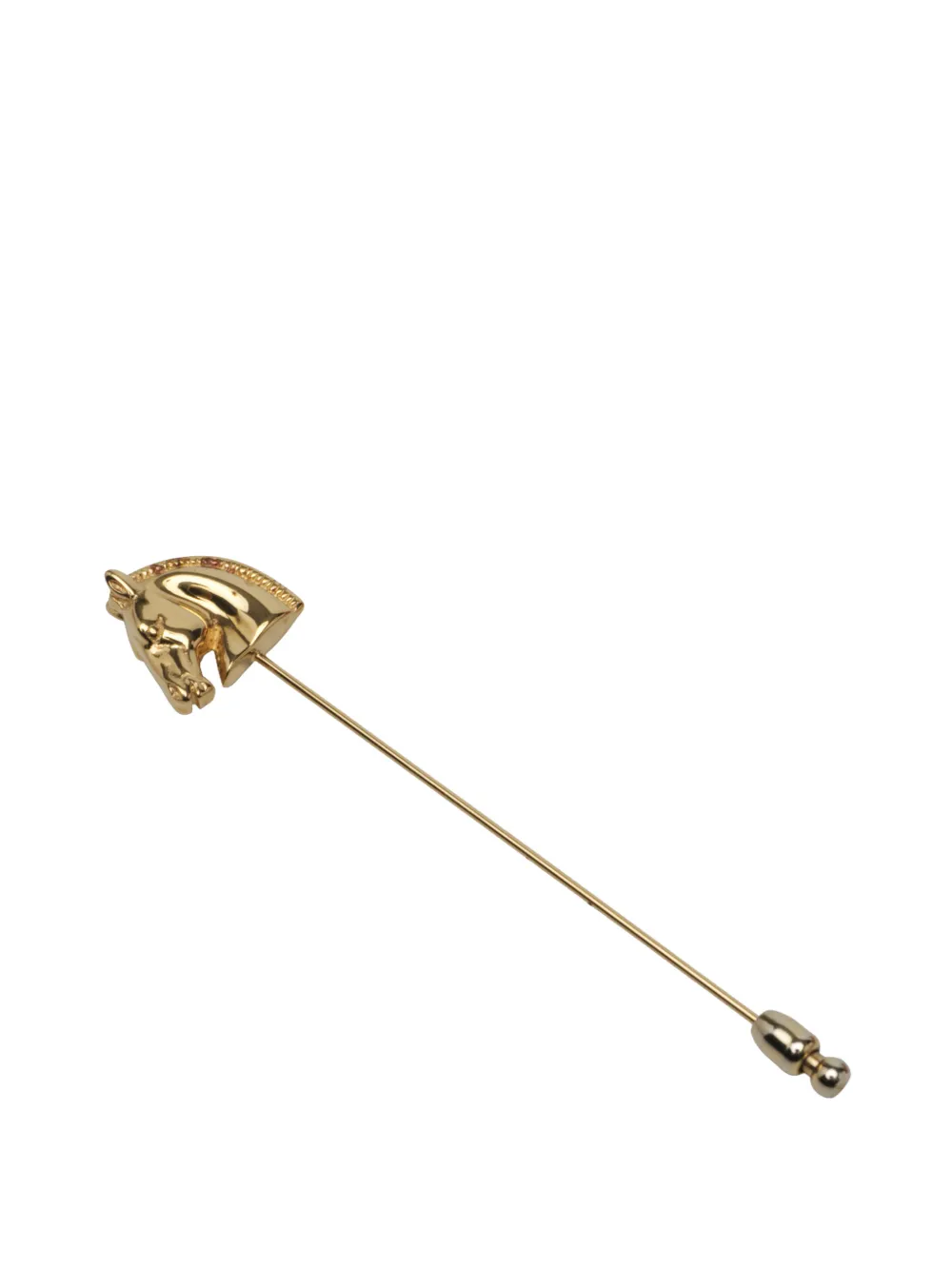 Hermès Pre-Owned 1980-2000 Gold Plated Bijouterie Fantaisie Horse Pin Brooch costume brooch