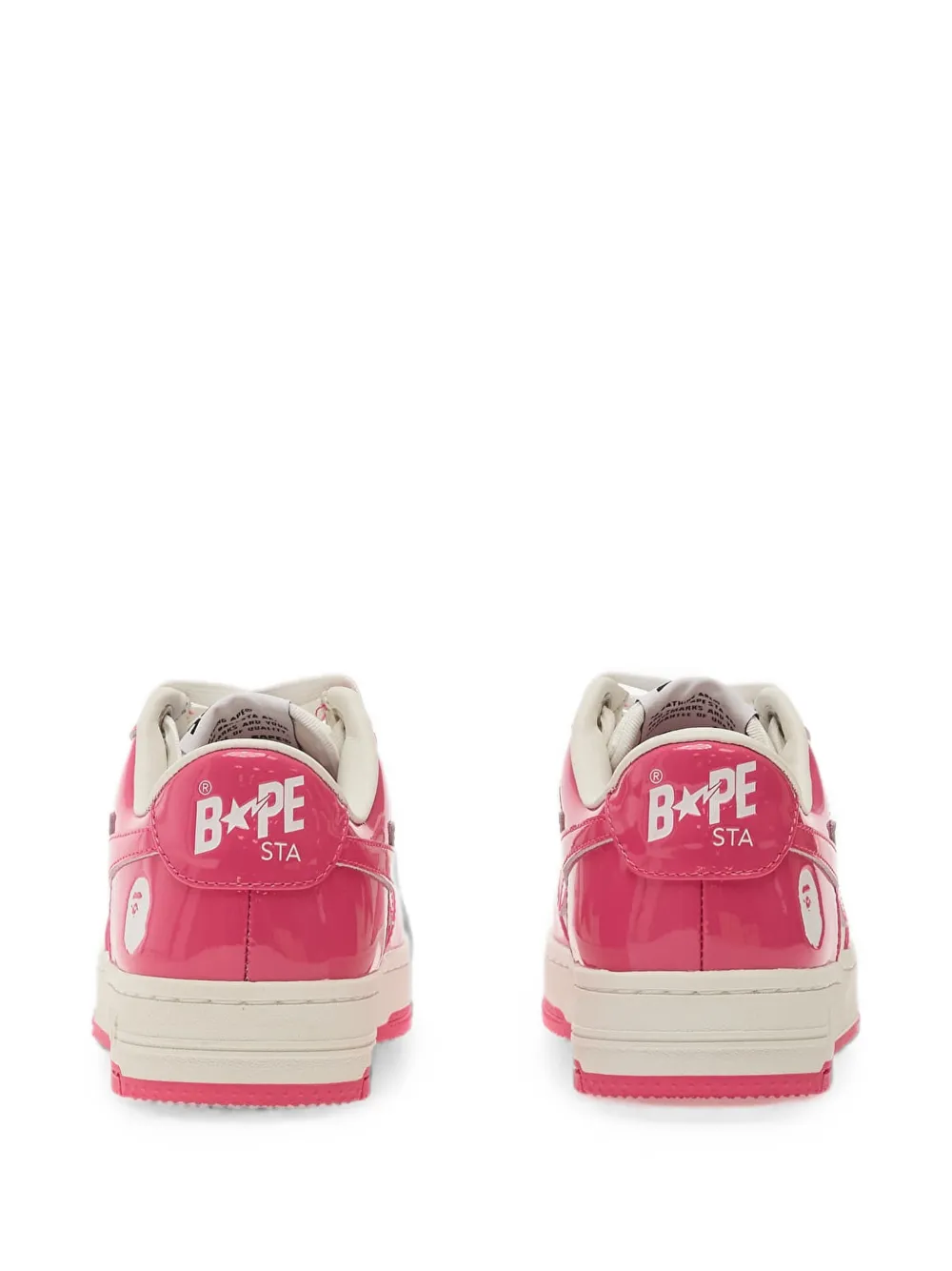 A BATHING APE Bape Sta 1 patent leather sneakers Roze