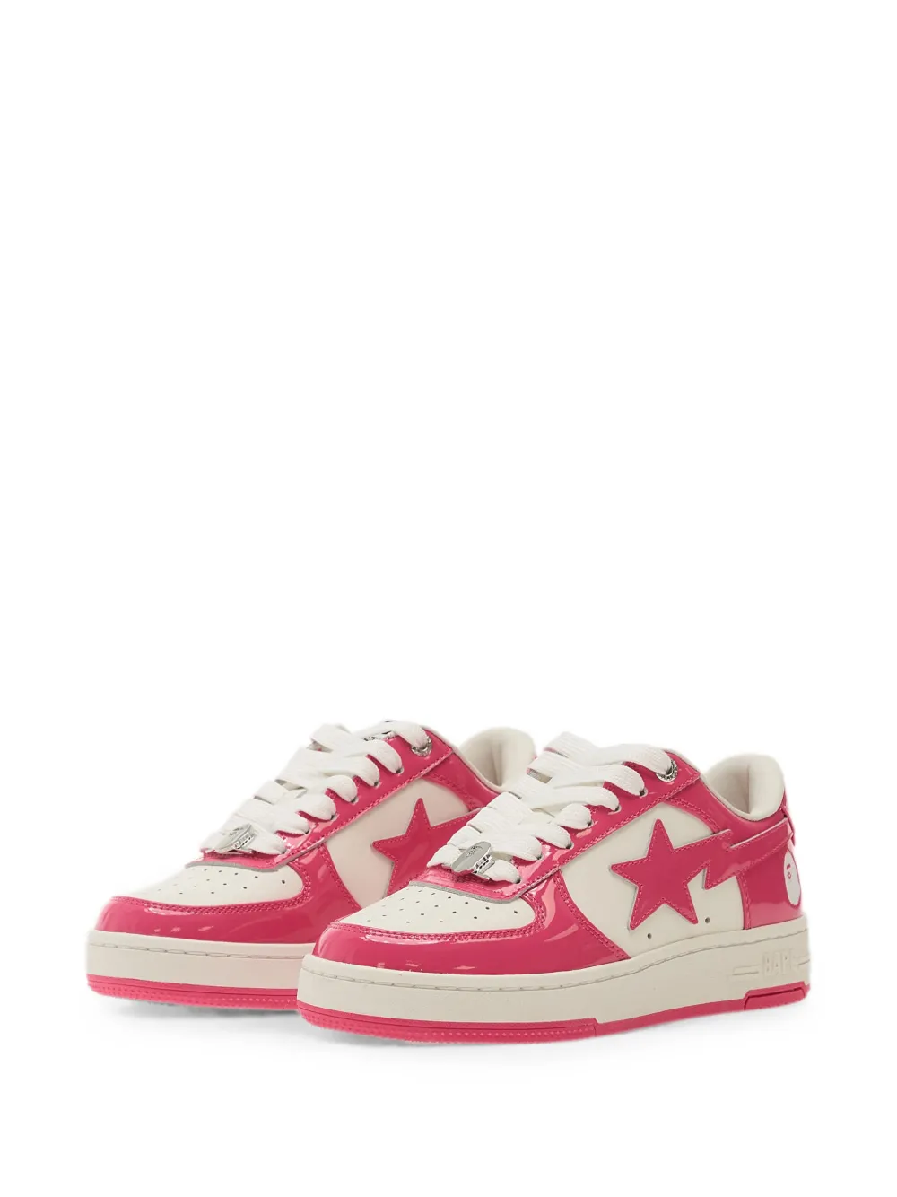 A BATHING APE Bape Sta 1 patent leather sneakers Roze