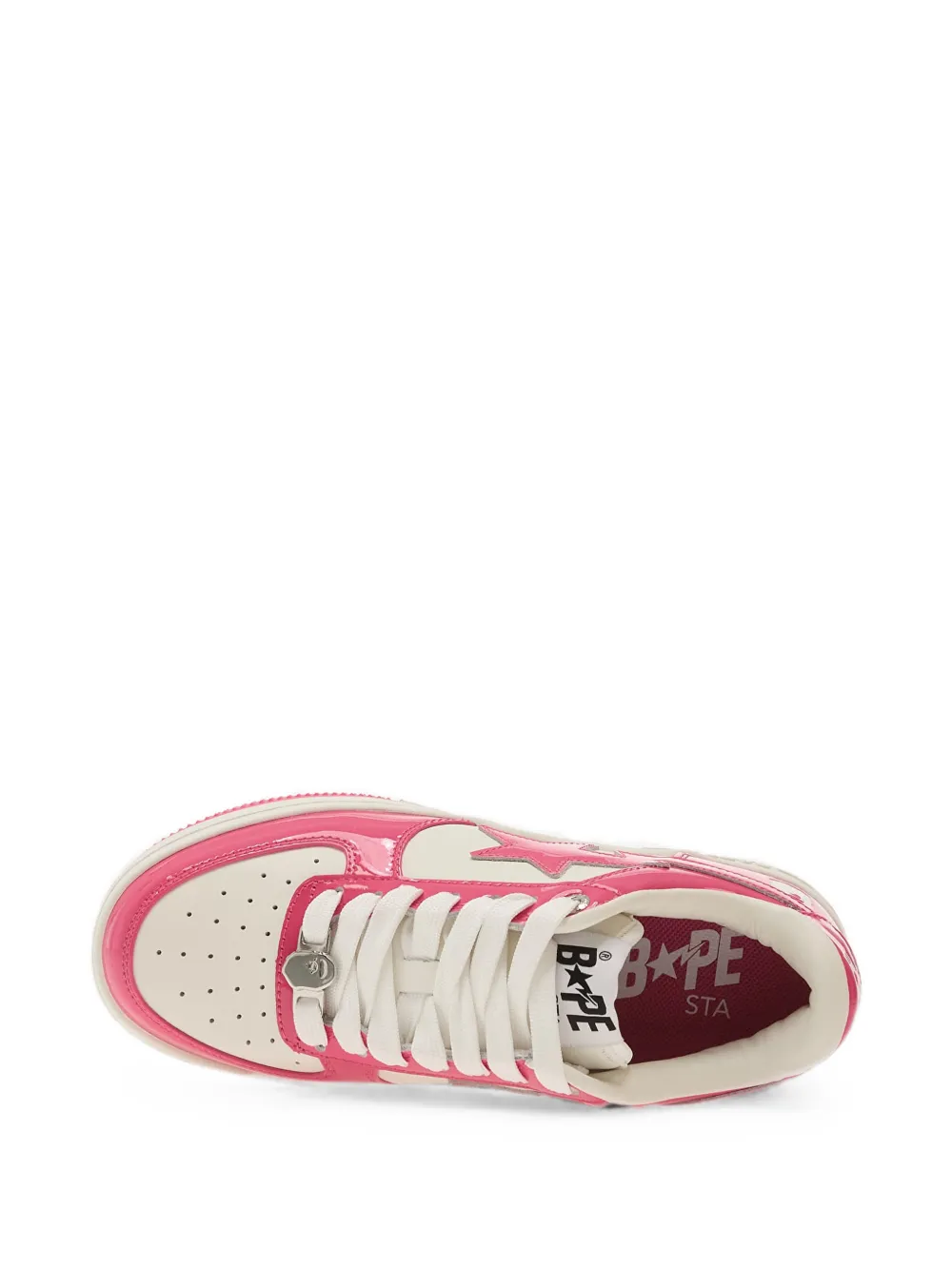 A BATHING APE Bape Sta 1 patent leather sneakers Roze