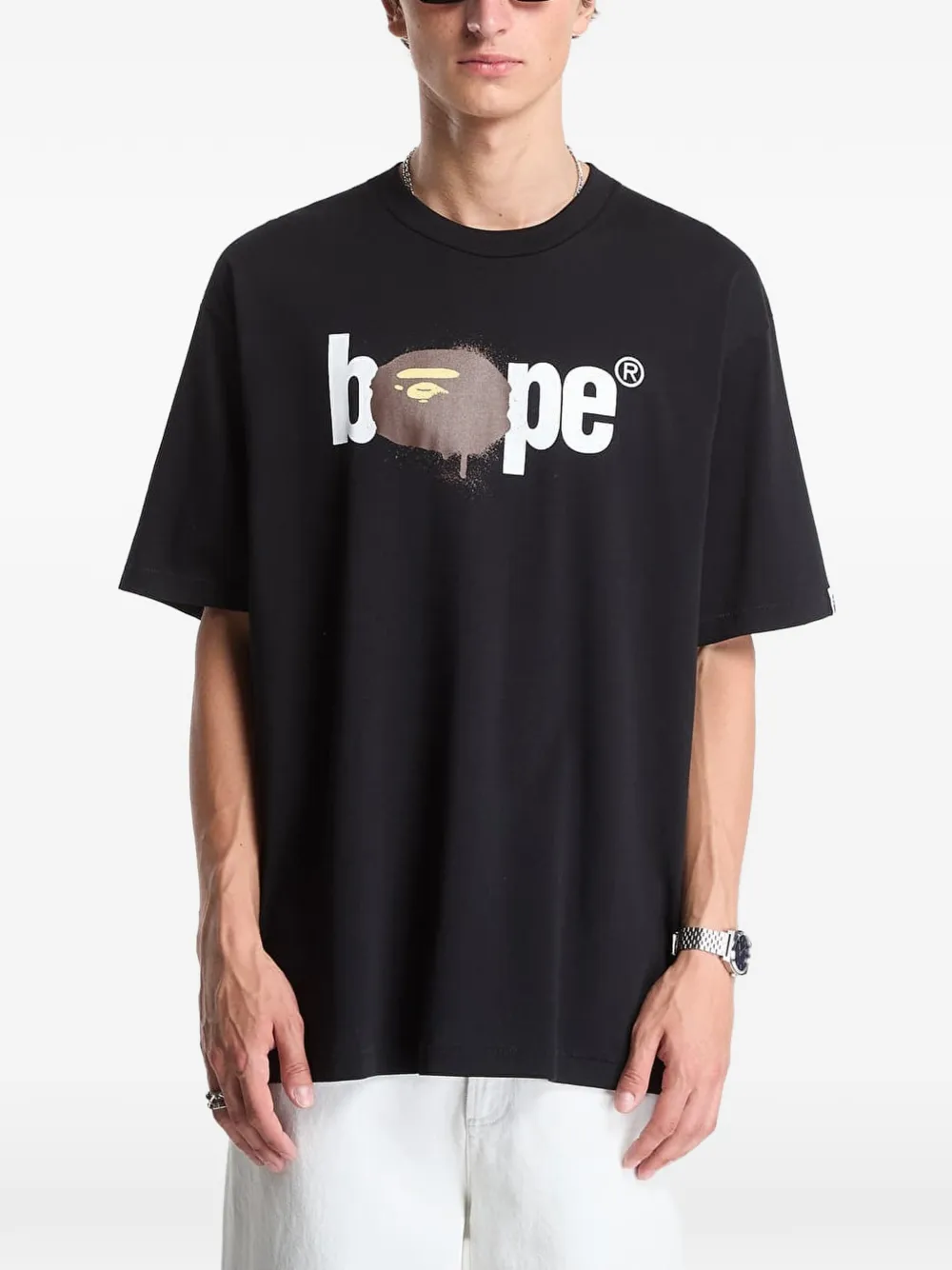 A BATHING APE® graffiti Bape logo relaxed-fit T-shirt