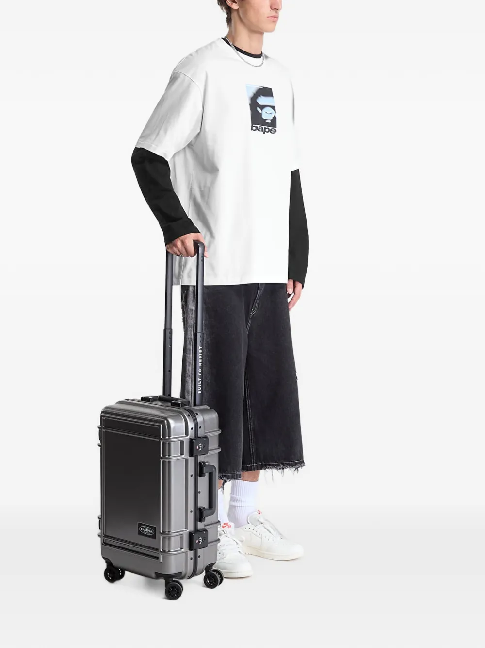 A BATHING APE Spray Ape Head T-shirt Wit