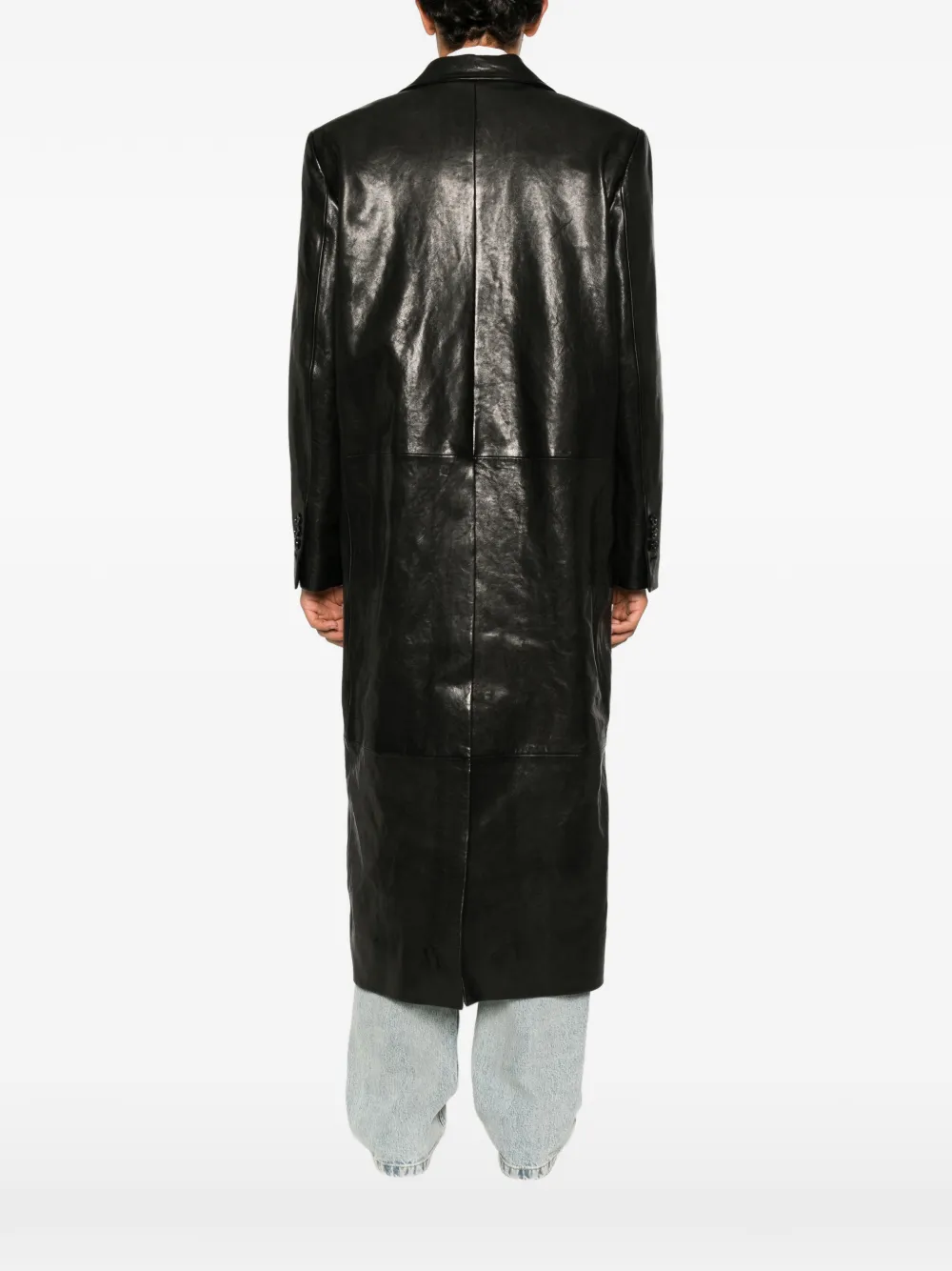 Ann Demeulemeester Leren jas Zwart