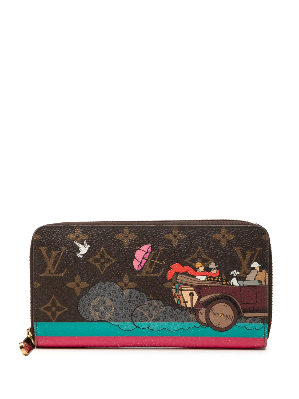 Louis Vuitton Pre-Owned 2015 Monogram Evasion Illustre Zippy Wallet long wallets - Marrone