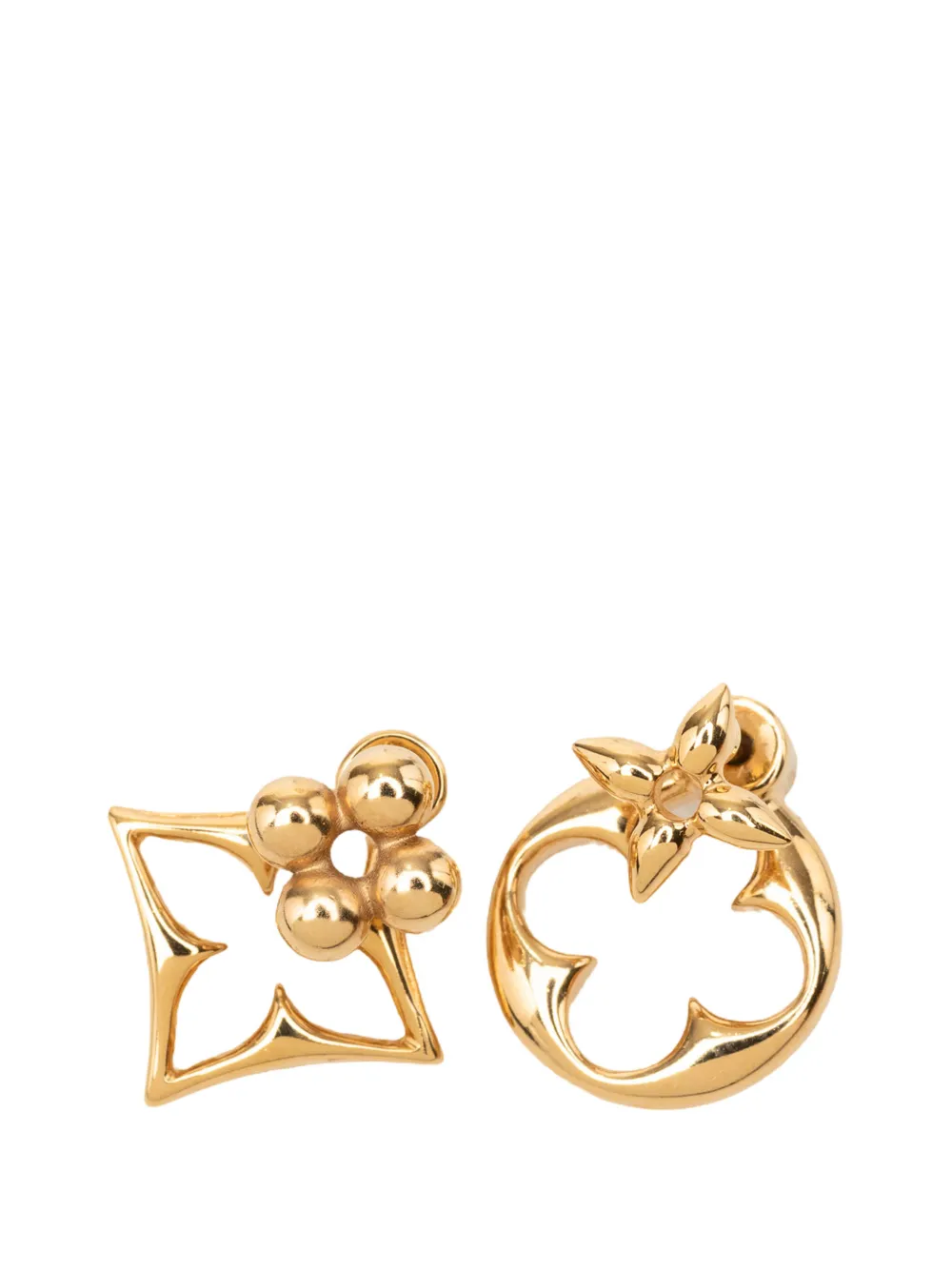 Louis Vuitton Pre-Owned 2023 Gold Plated Flowergram Push Back Earings costume earrings