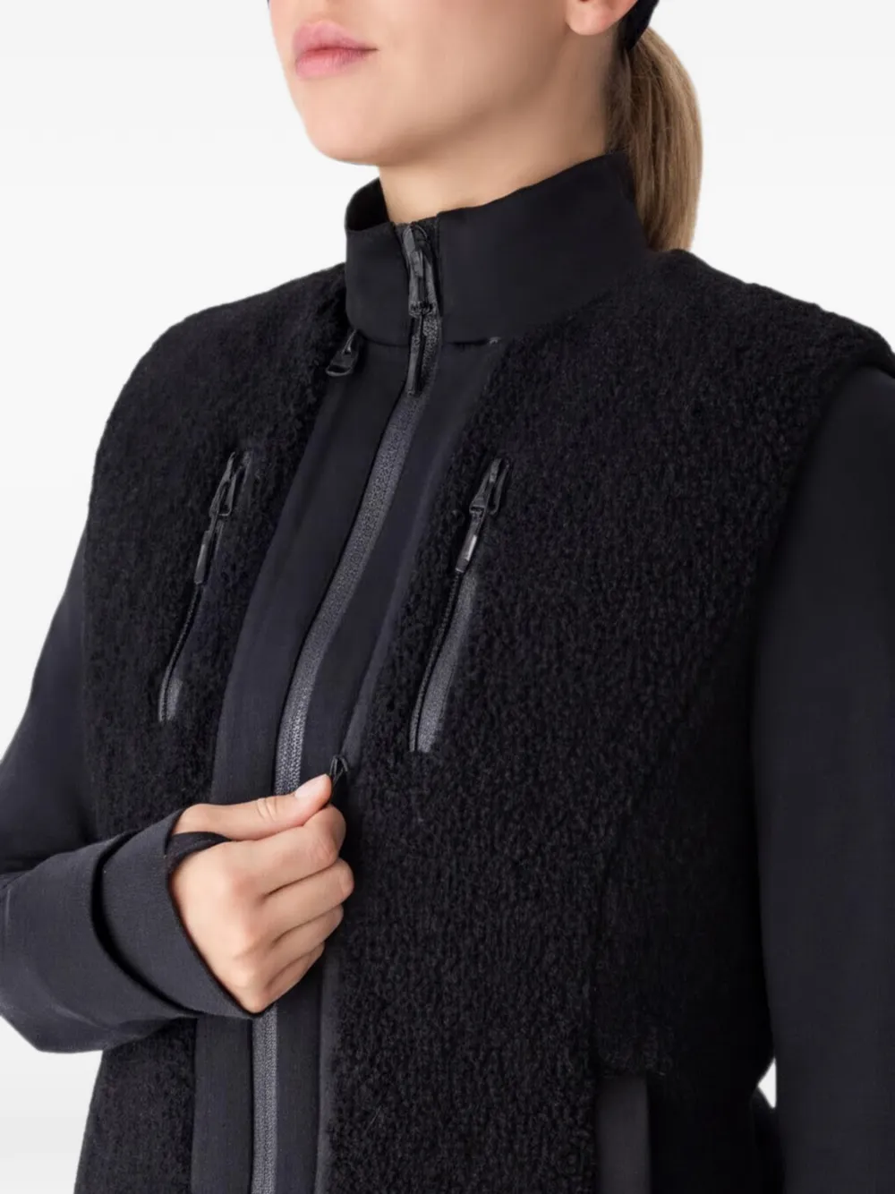 Mackage Dewi ski-jack met lammy vlak Zwart