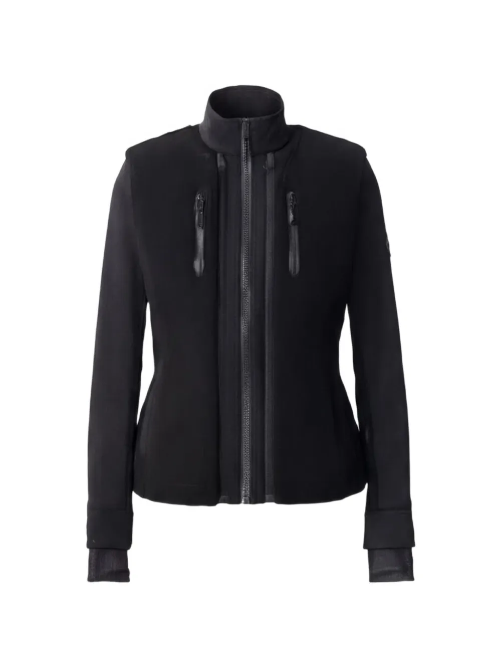 Mackage Dewi Shearling-panel Ski Jacket In Black