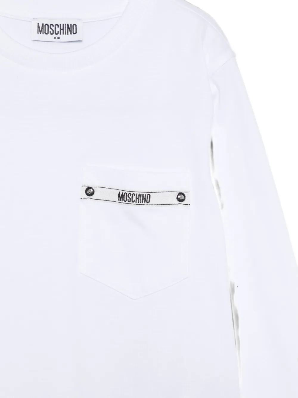 Moschino Kids T-shirt met borstzak Wit