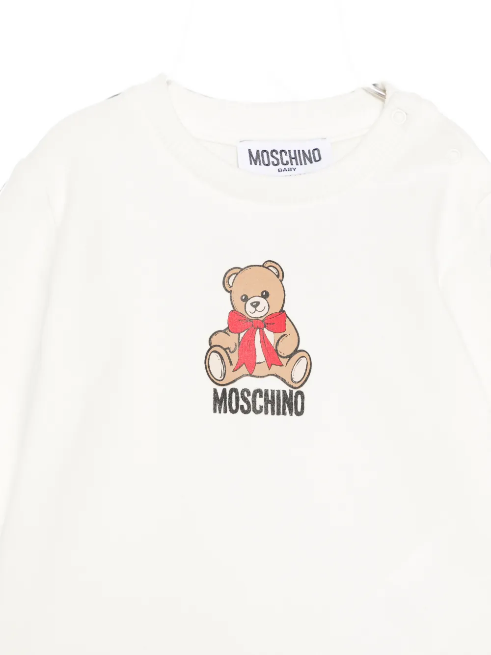 Moschino Kids Jurk met ruches Wit