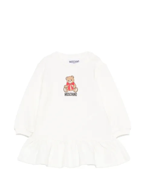 Moschino Kids Abito Teddy Bear con ruches