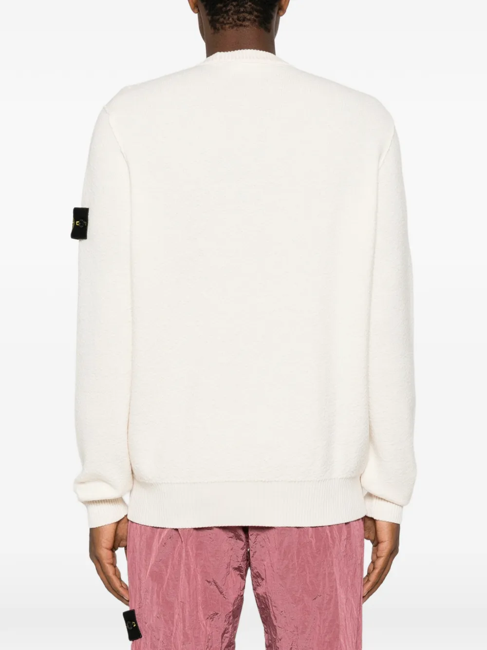 Stone Island Trui met logopatch Beige