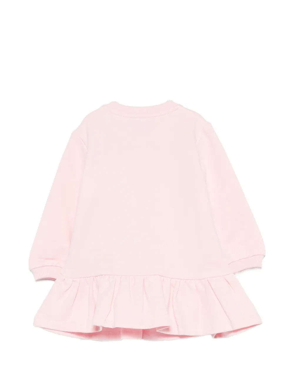 Moschino Kids Jurk met ruches Roze