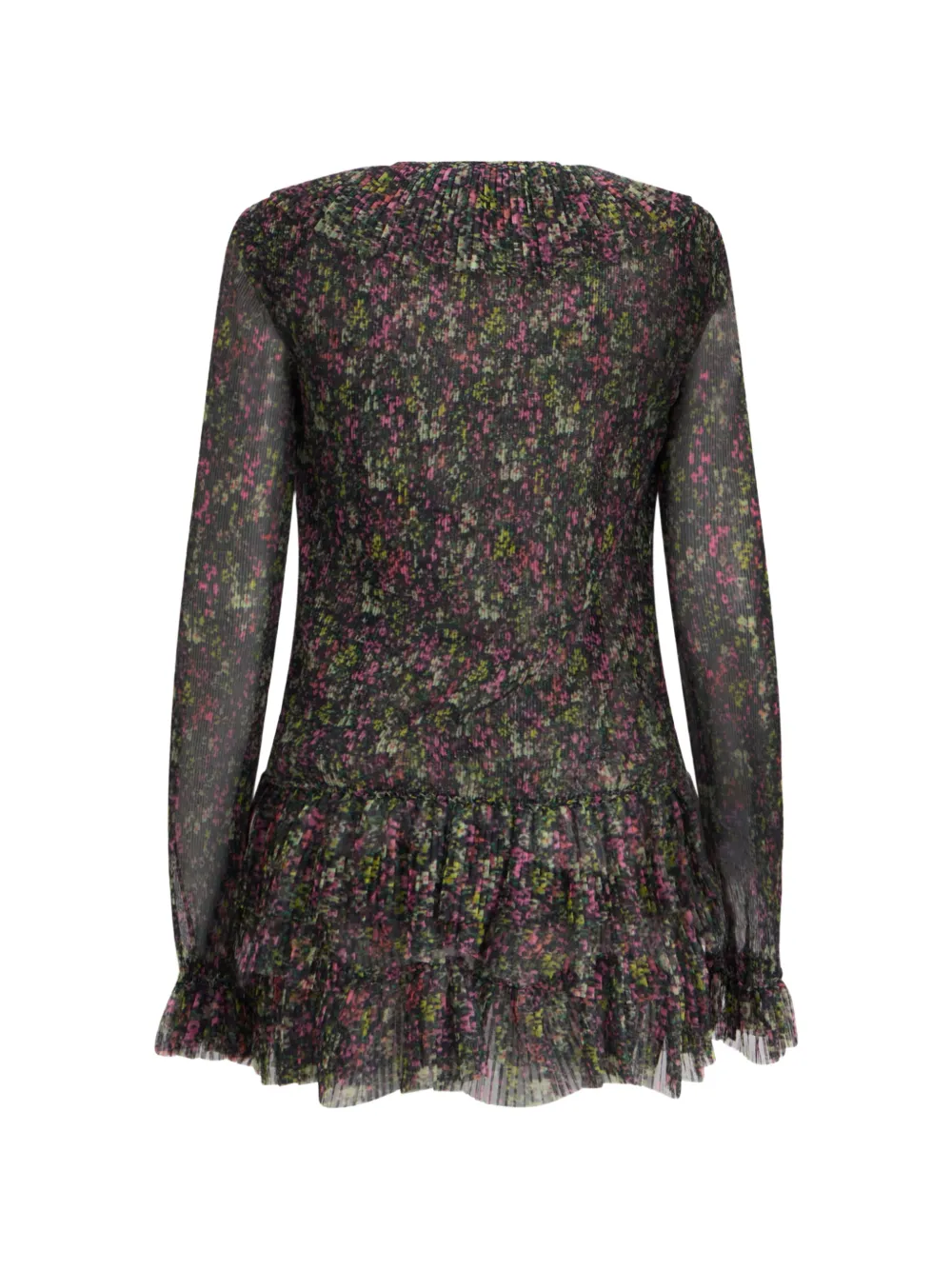 Philosophy Di Lorenzo Serafini ruffled floral-print blouse Zwart
