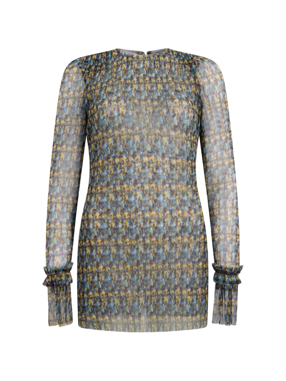 Philosophy Di Lorenzo Serafini floral-print frilled-sleeve blouse - Blau